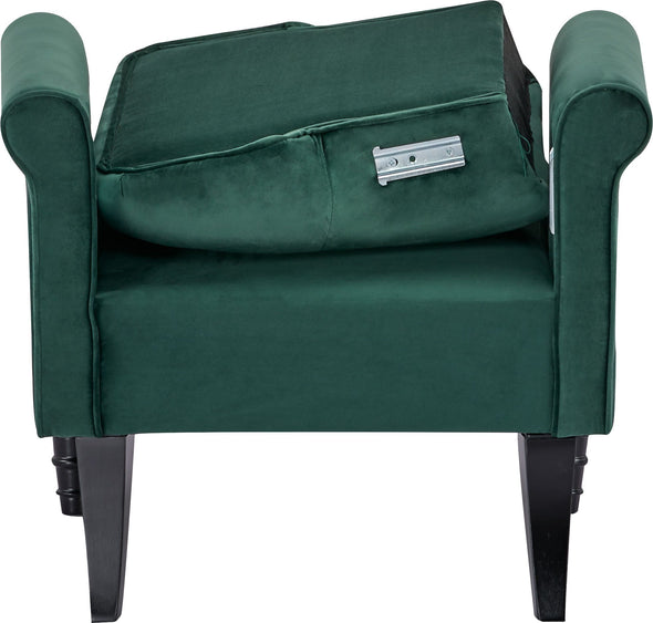 Fotoliu elegant Ranna verde cu picioare negre - LunaHome.ro