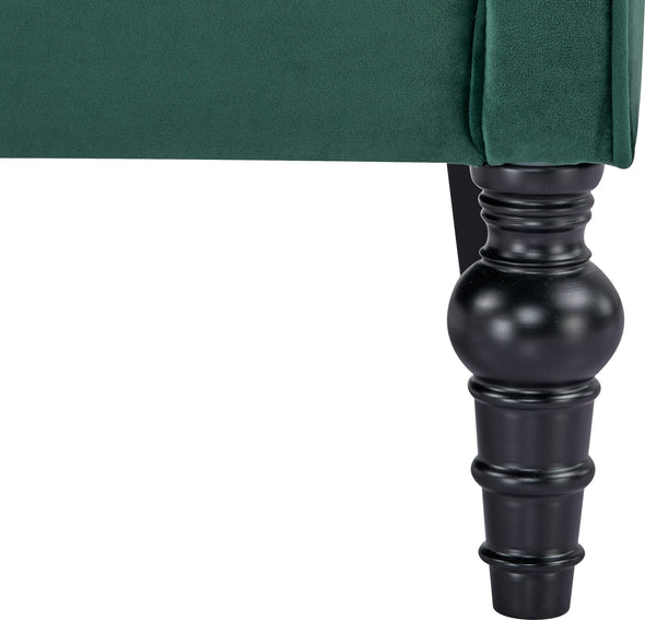 Fotoliu elegant Ranna verde cu picioare negre - LunaHome.ro