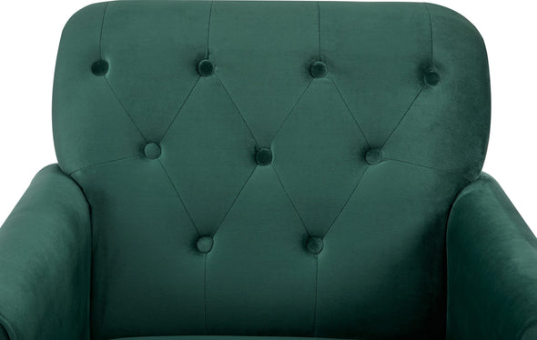 Fotoliu elegant Ranna verde cu picioare negre - LunaHome.ro