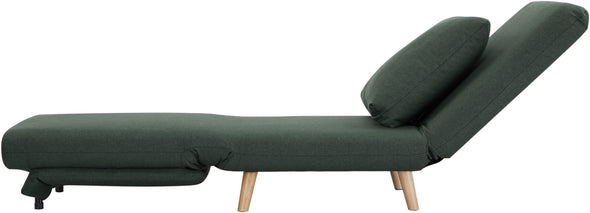 Fotoliu extensibil Ainsley cu tapiterie verde inchis