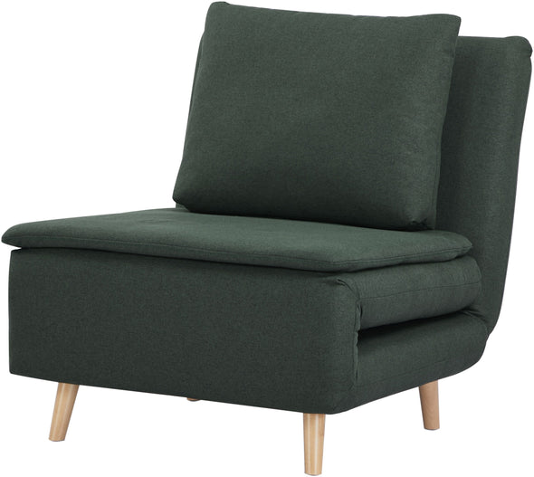 Fotoliu extensibil Ainsley cu tapiterie verde inchis