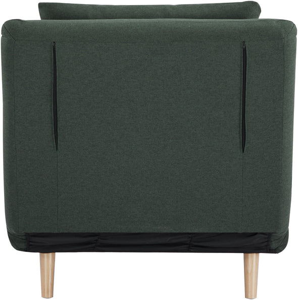 Fotoliu extensibil Ainsley cu tapiterie verde inchis