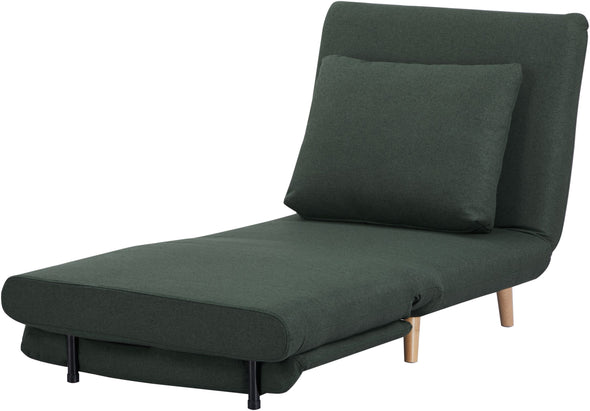 Fotoliu extensibil Ainsley cu tapiterie verde inchis