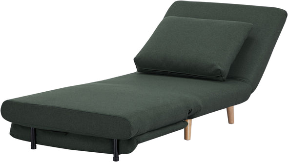 Fotoliu extensibil Ainsley cu tapiterie verde inchis