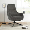 Fotoliu rotativ Clarinda cu tapiterie antracit si picior metalic