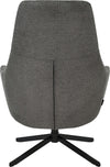 Fotoliu rotativ Clarinda cu tapiterie antracit si picior metalic