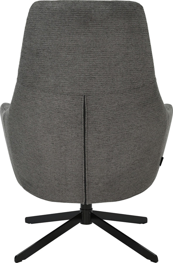 Fotoliu rotativ Clarinda cu tapiterie antracit si picior metalic