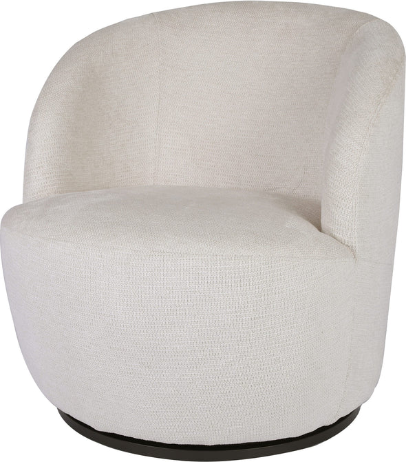 Fotoliu rotativ de relaxare Frazee cu design compact crem