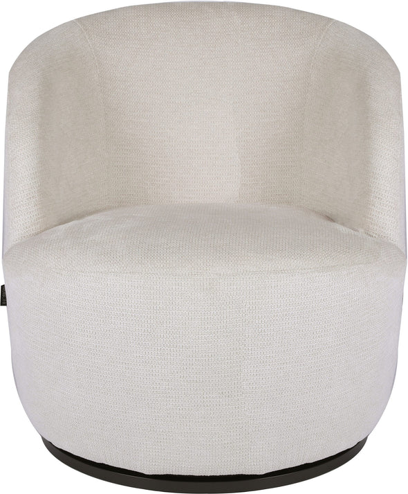 Fotoliu rotativ de relaxare Frazee cu design compact crem