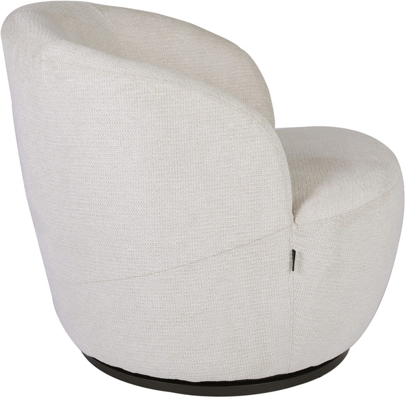 Fotoliu rotativ de relaxare Frazee cu design compact crem