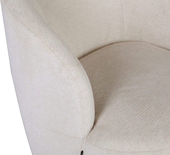 Fotoliu rotativ de relaxare Frazee cu design compact crem