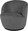 Fotoliu rotativ de relaxare Frazee cu design compact gri - LunaHome.ro