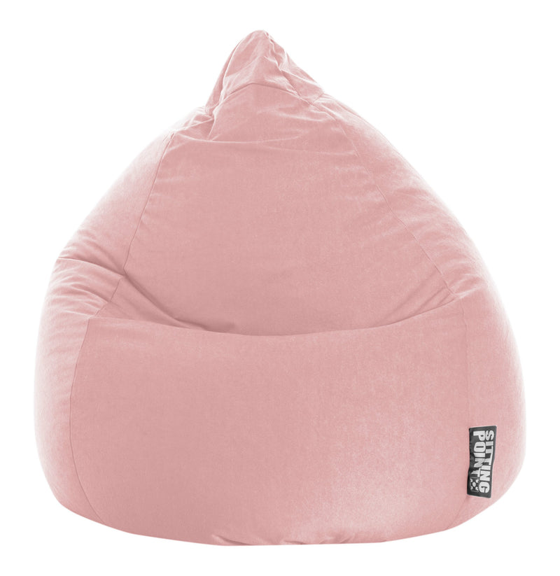 Fotoliu tip BeanBag Magma roz cu textura delicata roz - LunaHome.ro