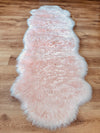 Covor de blana sintetica Valeria, foarte moale si pufos roz 65x180 cm - LunaHome.ro