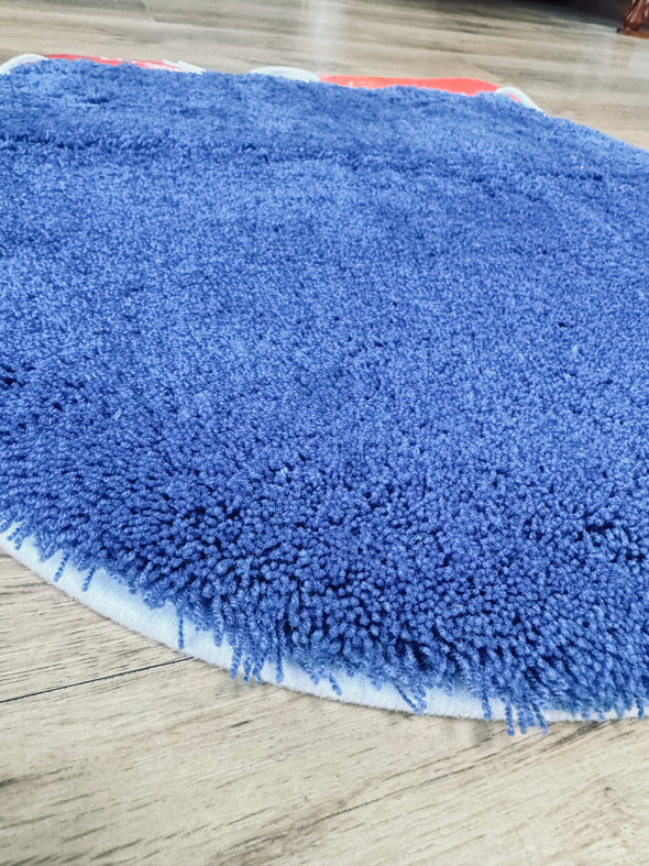 Covor capac pentru WC foarte moale albastru 47x50 cm