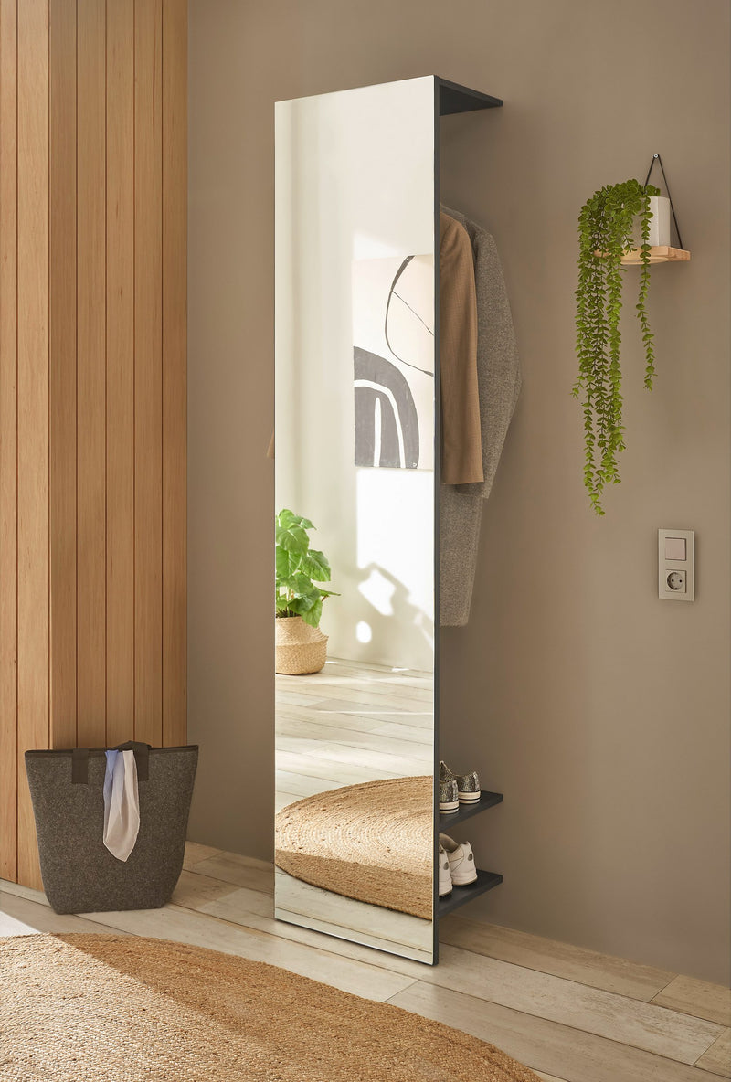 Garderoba CitY Giron antracit cu oglinda 50x200 cm - LunaHome.ro