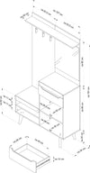Garderoba Torge cu design scandinav alba 107 cm latime - LunaHome.ro