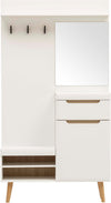 Garderoba Torge cu design scandinav alba 107 cm latime - LunaHome.ro