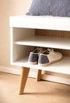 Garderoba Torge cu design scandinav alba 107 cm latime - LunaHome.ro