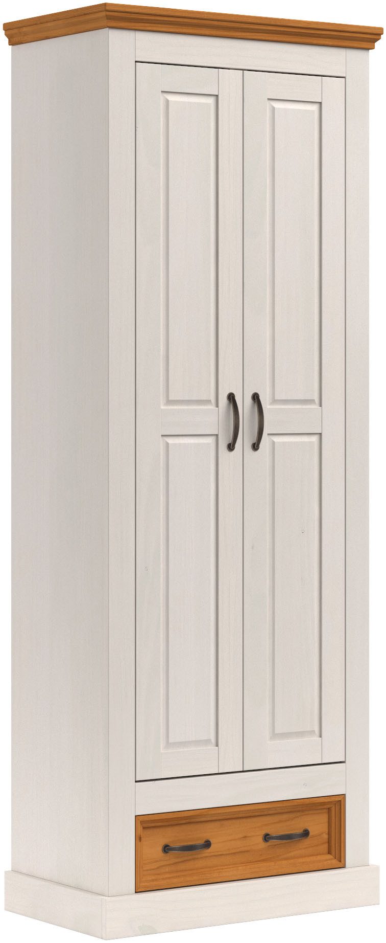 Garderobă dulap de hol Selma alb din lemn de pin 110 cm - LunaHome.ro