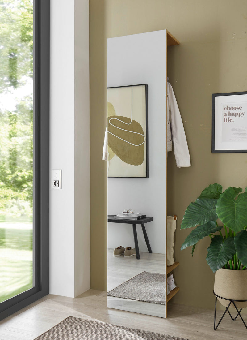 Garderoba minimalista CitY Giron cu oglinda 50x200 cm