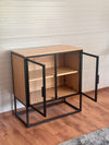 Comoda cu vitrina GMK cu aspect industrial 80 cm lățime - LunaHome.ro