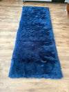 Covor de blana eco Valeria, foarte moale si pufos albastru 90x250 cm - LunaHome.ro