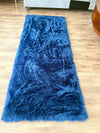 Covor de blana eco Valeria, foarte moale si pufos albastru 90x250 cm - LunaHome.ro
