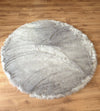 Covor de blană »Valeria« rotund foarte moale si pufos, gri 140 cm (Copy) - LunaHome.ro