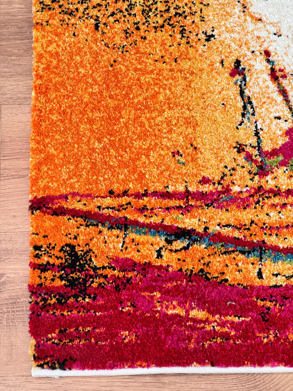 Covor modern „Sunset abstract” multicolor 80x150 cm