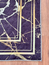 Covor elegant „Black marble” subtire negru cu auriu 79x118 cm