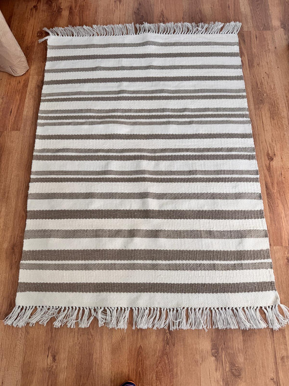 Covor cu model scandinav Birna bej cu alb 120x180 cm