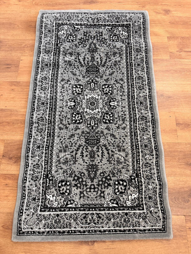 Covor Marakesh cu model clasic oriental gri 80x150 cm - LunaHome.ro