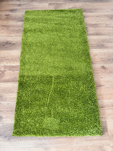 Covor cu fir lung pufos Shaggy Viva verde 80x150 cm