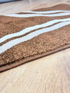 Covor traversa Cappuccino cu model modern maro 60x110 cm - LunaHome.ro