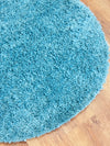 Covor rotund »My Shaggy« foarte pufos albastru 120 cm diametru - LunaHome.ro