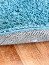 Covor rotund »My Shaggy« foarte pufos albastru 120 cm diametru - LunaHome.ro