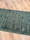 Covor traversa Soley din viscoza, verde lucios 90x250 cm - LunaHome.ro