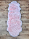 Covor de blana sintetica Valeria, foarte moale si pufos roz 65x180 cm - LunaHome.ro