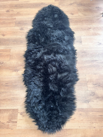 Blăniță sintetică Triana foarte moale si pufoasa neagră 65x180 cm - LunaHome.ro
