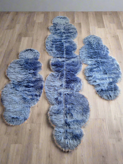 Set 3 blanite sintetice »Valeria« pentru dormitor in forma de nor teal - LunaHome.ro