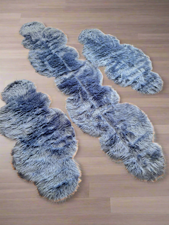 Set 3 blanite sintetice »Valeria« pentru dormitor in forma de nor teal - LunaHome.ro