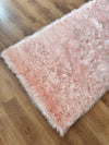 Covor de blana sintetica Valeria, foarte moale si pufos roz 90x250 cm - LunaHome.ro