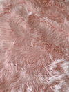 Covor de blana sintetica Valeria, foarte moale si pufos roz 90x250 cm - LunaHome.ro