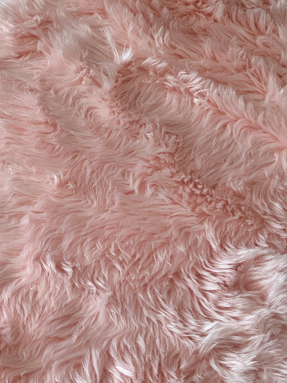 Covor de blana sintetica Valeria, foarte moale si pufos roz 90x250 cm - LunaHome.ro