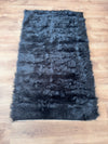 Covor de blana eco »Valeria« foarte moale si pufos, negru 90x160 cm - LunaHome.ro