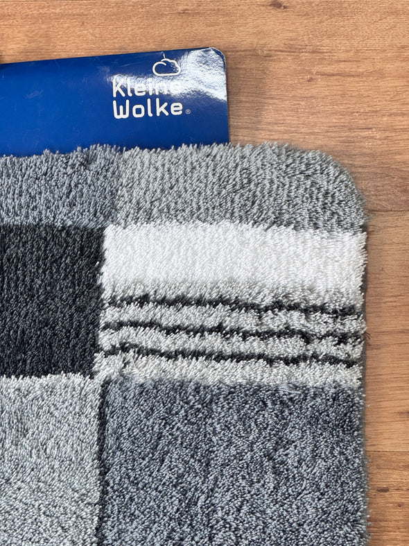 Covor de baie cu nuante de gri, foarte moale, lavabil 70x120 cm