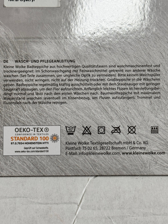 Covor de baie cu nuante de gri, foarte moale, lavabil 70x120 cm