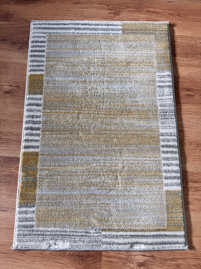 Covor »Madita« cu model modern, galben-argintiu 60x90 cm - LunaHome.ro