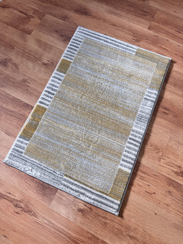 Covor »Madita« cu model modern, galben-argintiu 60x90 cm